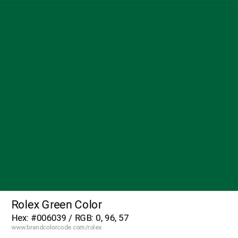 rolex green hex code